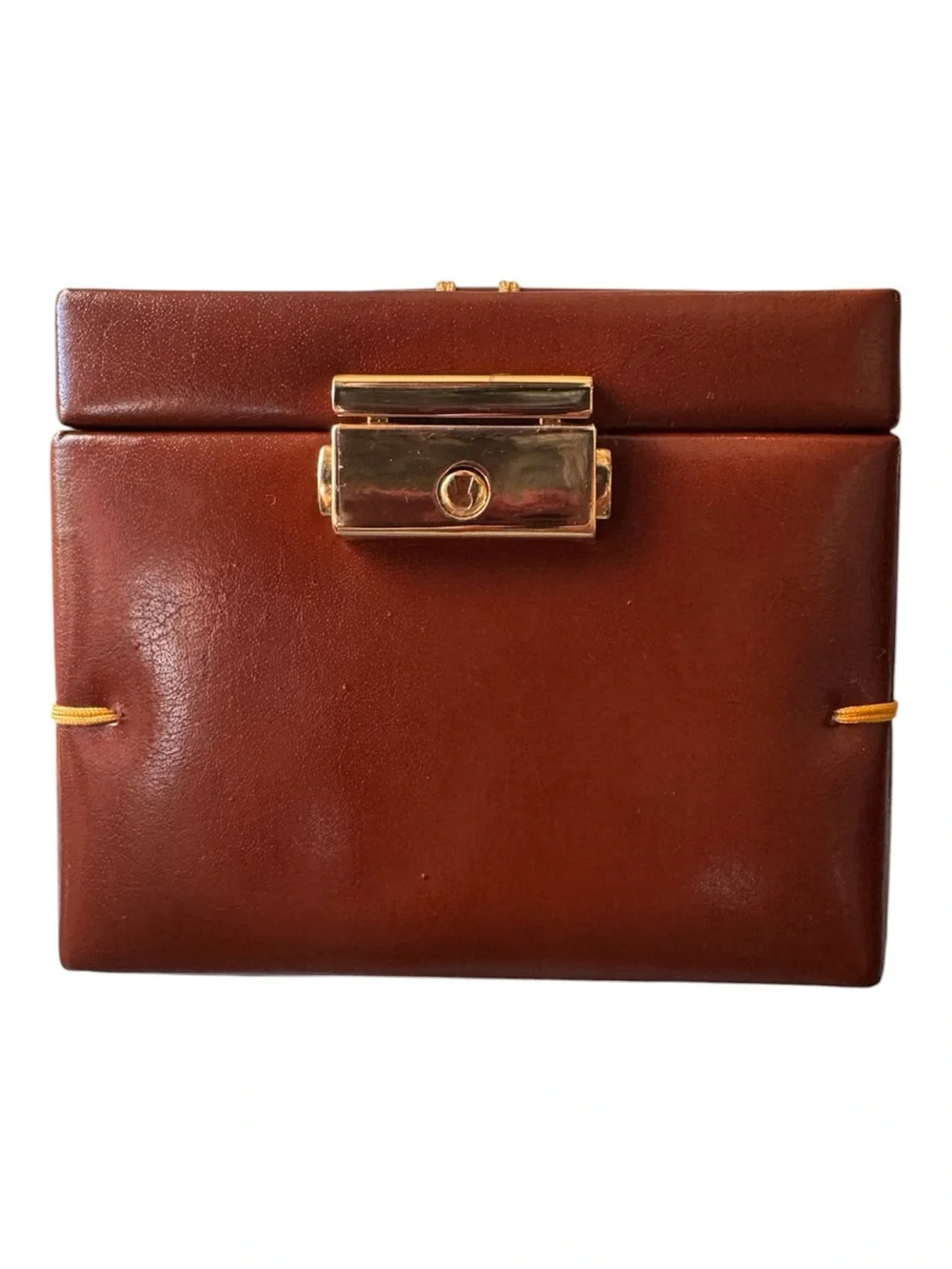 WOLF Designs Leather Travel Jewelry Box & Photo Frame Case